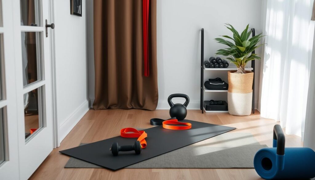 Contoh setup ruang circuit training minimalis di rumah