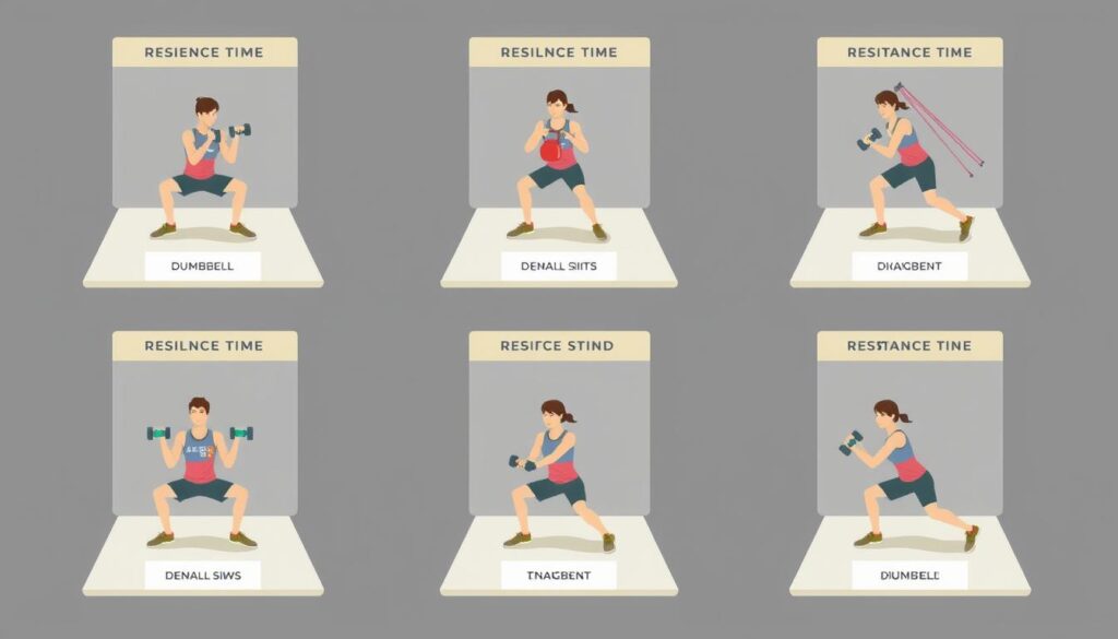 Demonstrasi template circuit training fokus kekuatan dengan penggunaan alat