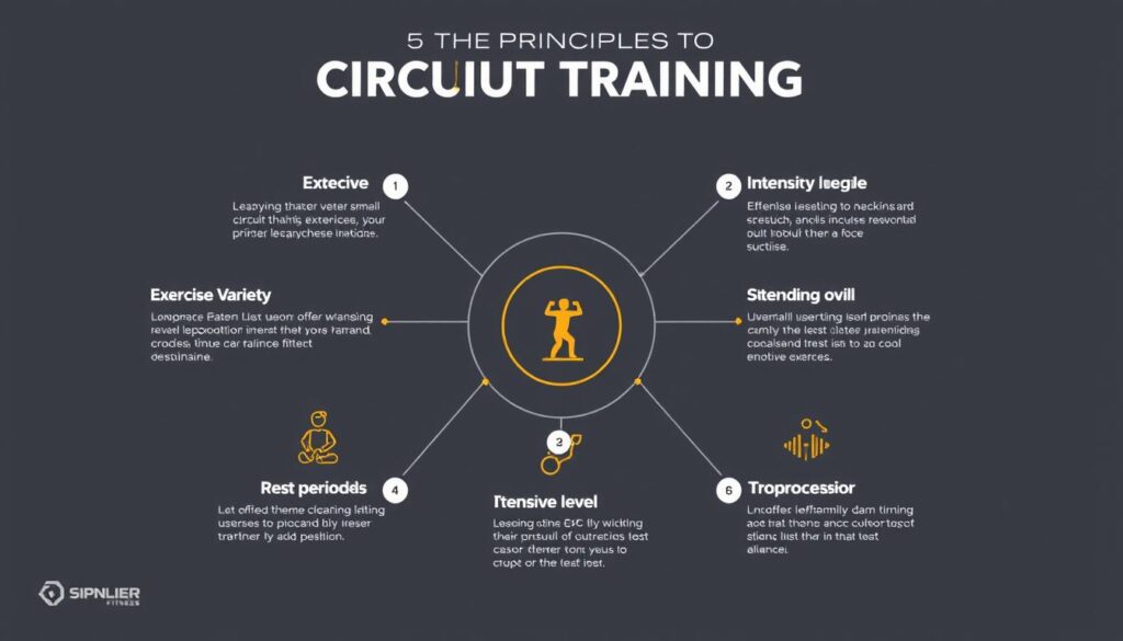 Infografis 5 prinsip penyusunan latihan circuit training yang efektif